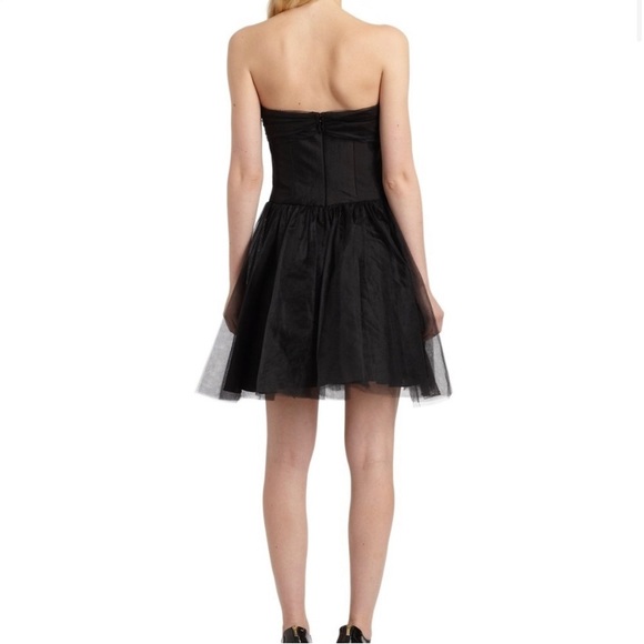 Mark & James by Badgley Mischka Black Strapless Tulle Formal Party Dress - Picture 4 of 9